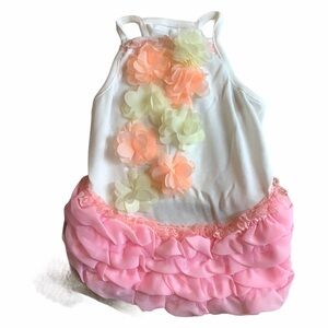 New Parisian Pet‎ Floral Flower Ballet Dog Dress Costume Outfit 15" Length